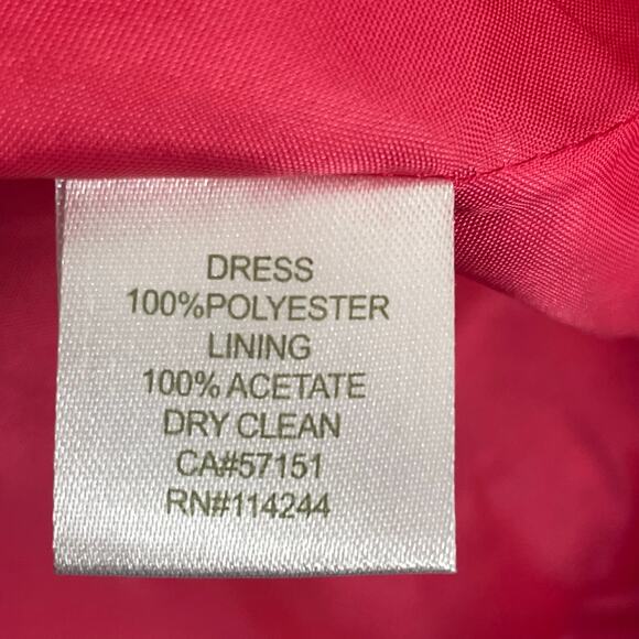 Eliza J Sleeveless Coral Pink Satin Bow Accent Dress Womens Size 4 FLAWED - Picture 7 of 9